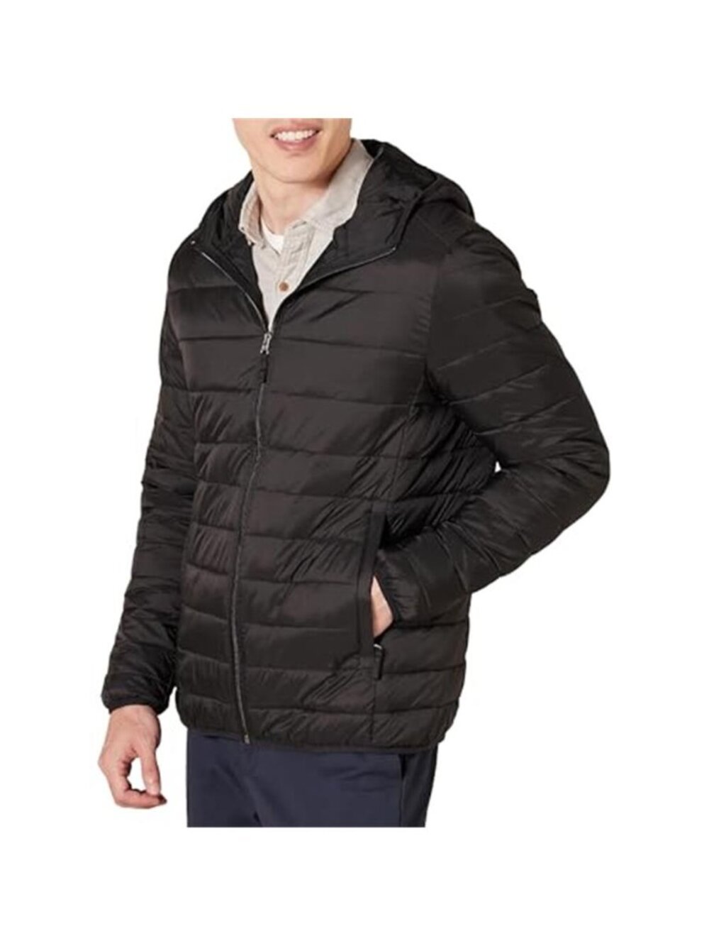 Water Resistant Packable Puffer Jacket Hooded Lightweight Winter Coat Nylon Warm